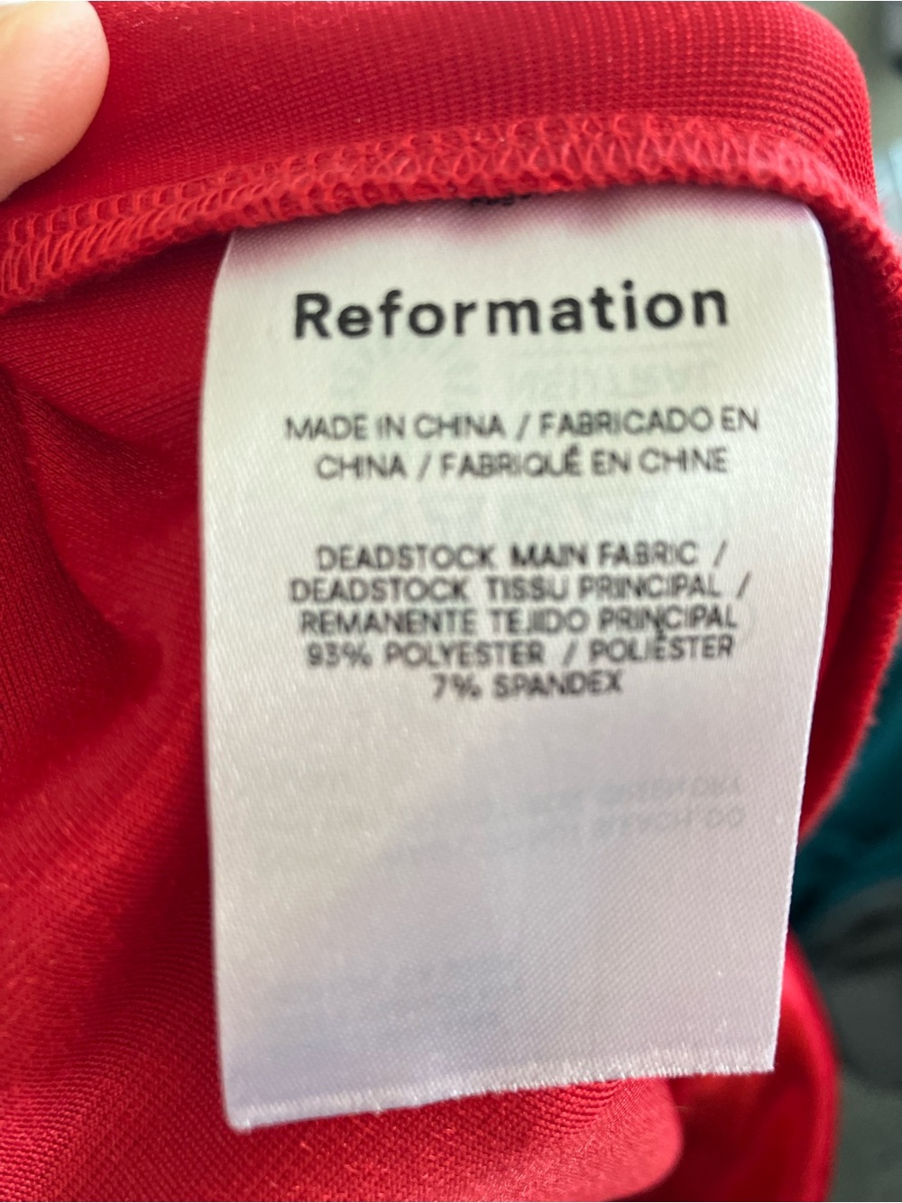Reformation Merel Velvet Dress - Red - Picture 5 of 7